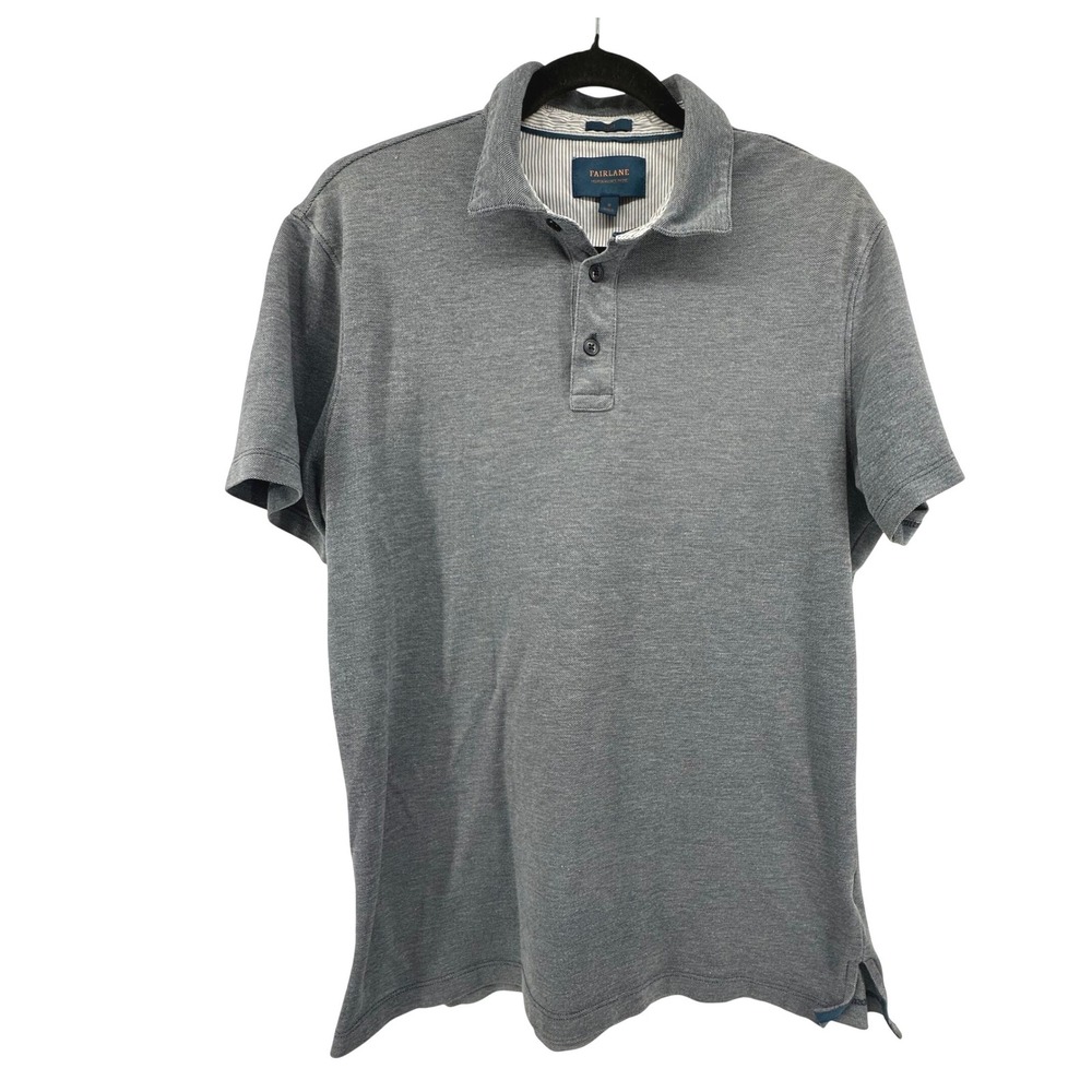 Fairlane Performance Pique Polo Men Size M Preppy Casual Classic Sporty Athletic